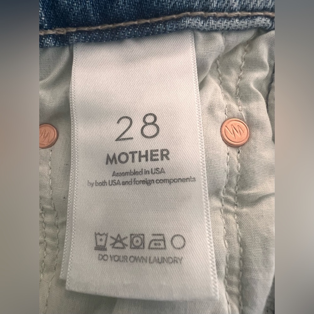 Mother Superior The Outsider Flood Fray Are There Yet Jeans Size 28 Wide Leg - Picture 7 of 8